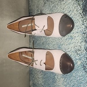 Via Spiga Retro Style Lace Up Suede Heels - 9.5 / 9.5M